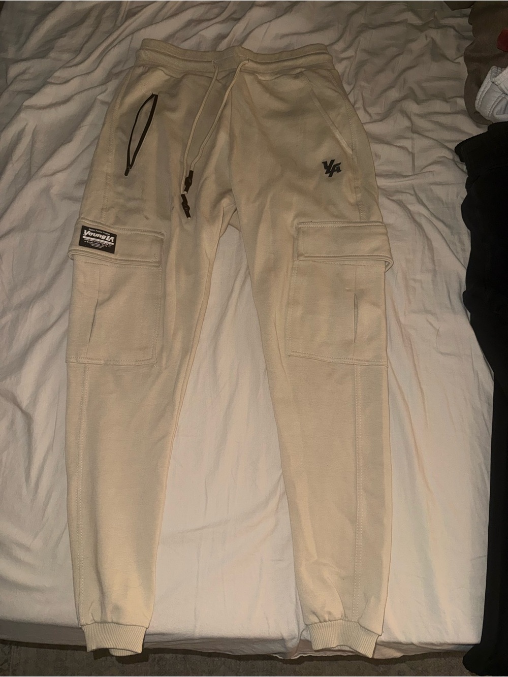 YoungLA Cream Cargo Jogger Pants - Men's